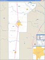 Jim Wells, Tx Carrier Route Wall Map